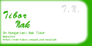 tibor nak business card